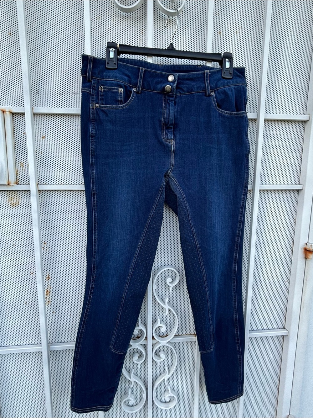 Goode Rider jeans  W32XL27.5 Stretch Denim Riding britches, bl tapered leg blue